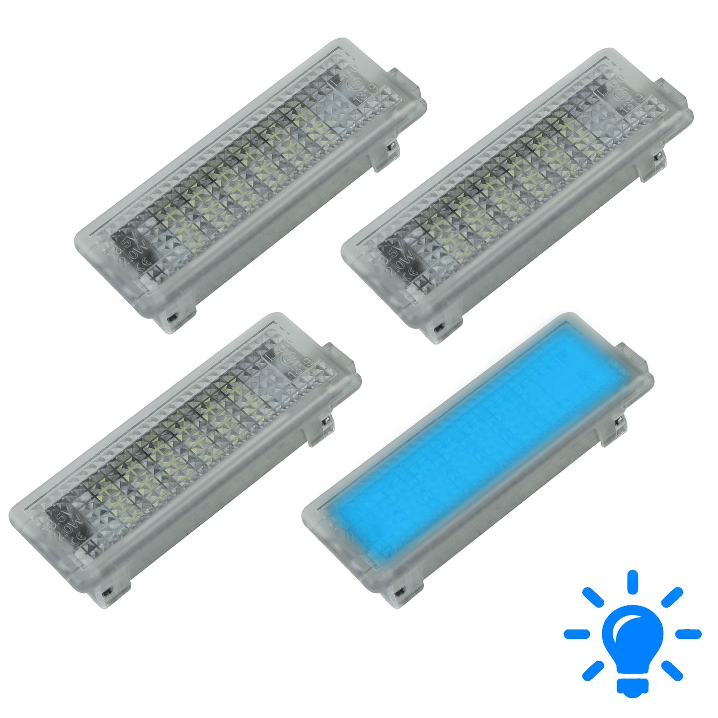 BLUE LED Door Courtesy Lights for Land Rover Discovery 3 & 4 (4pc)