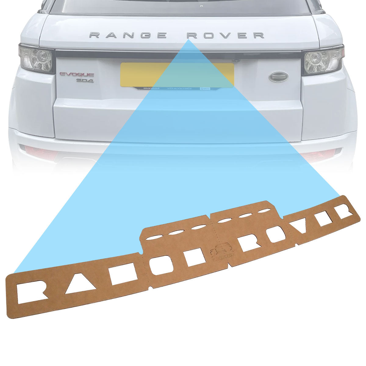 Rear Lettering Template for Range Rover Evoque (2011-19) – Powerful UK