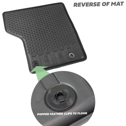 Rubber Floor Mat Set - Genuine - for Land Rover Defender L663 (90 models) - RHD