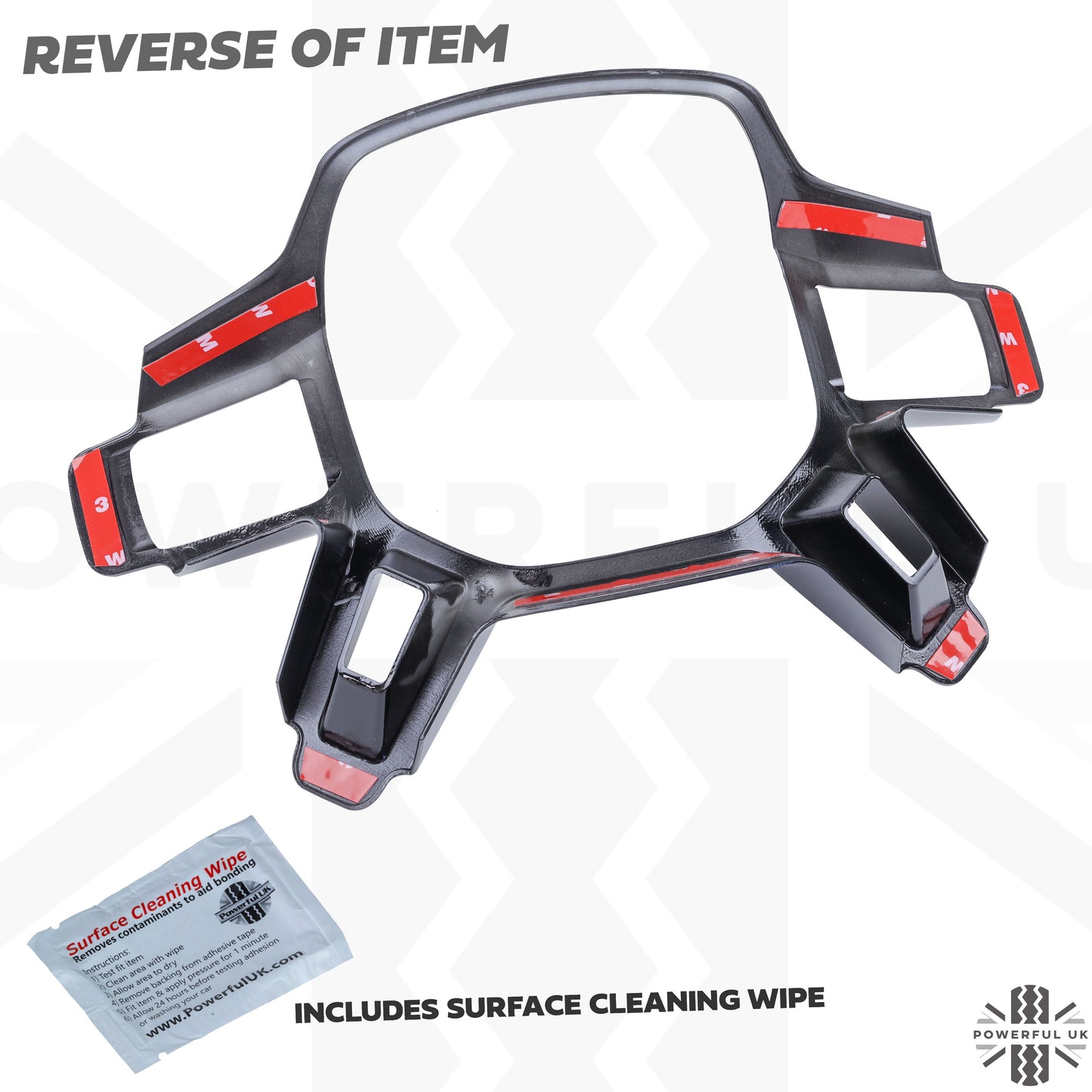 Steering Wheel Spoke Cover - Gloss Black - for Land Rover Defender L663