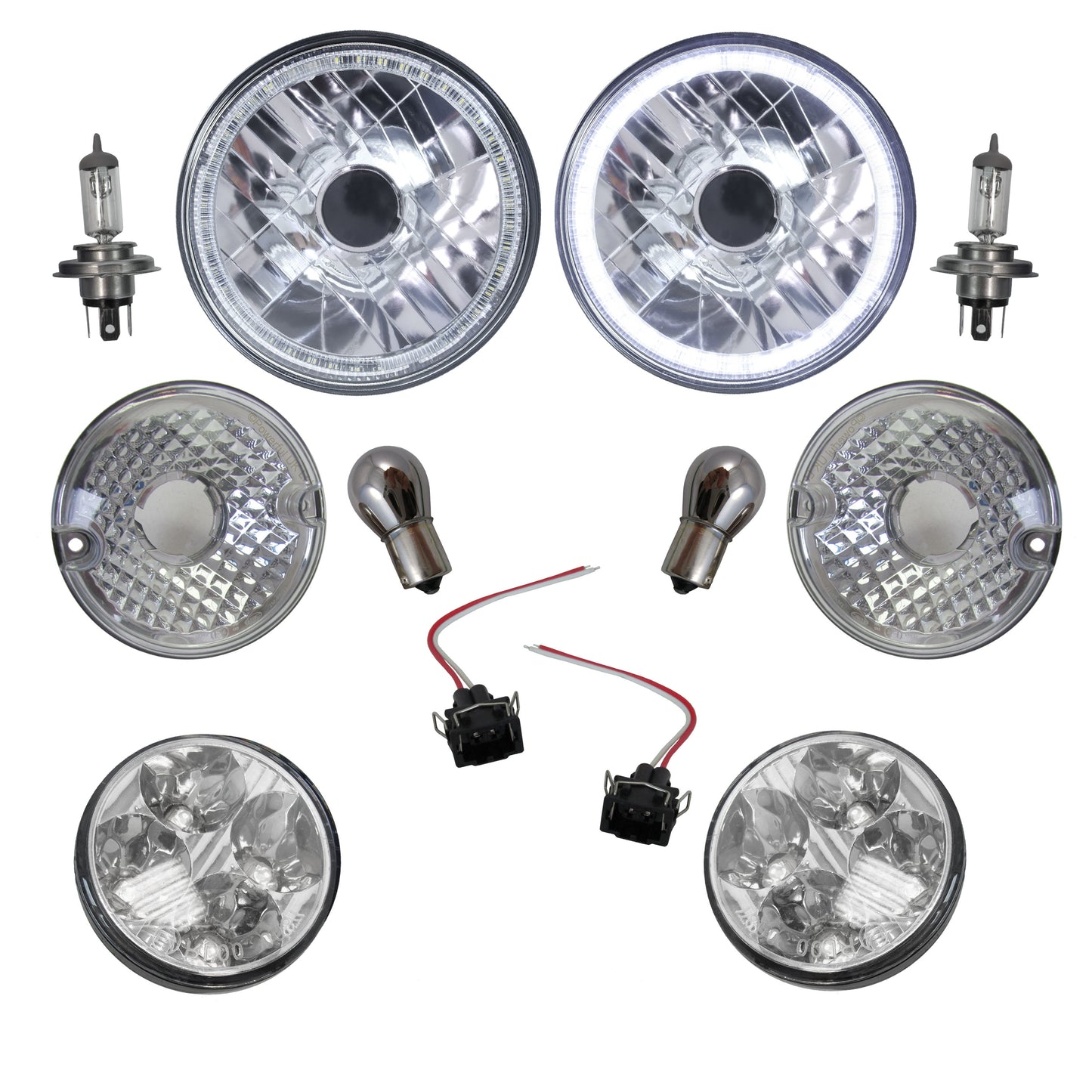Clear Light Kit for Land Rover Defender SVX Grille - RHD