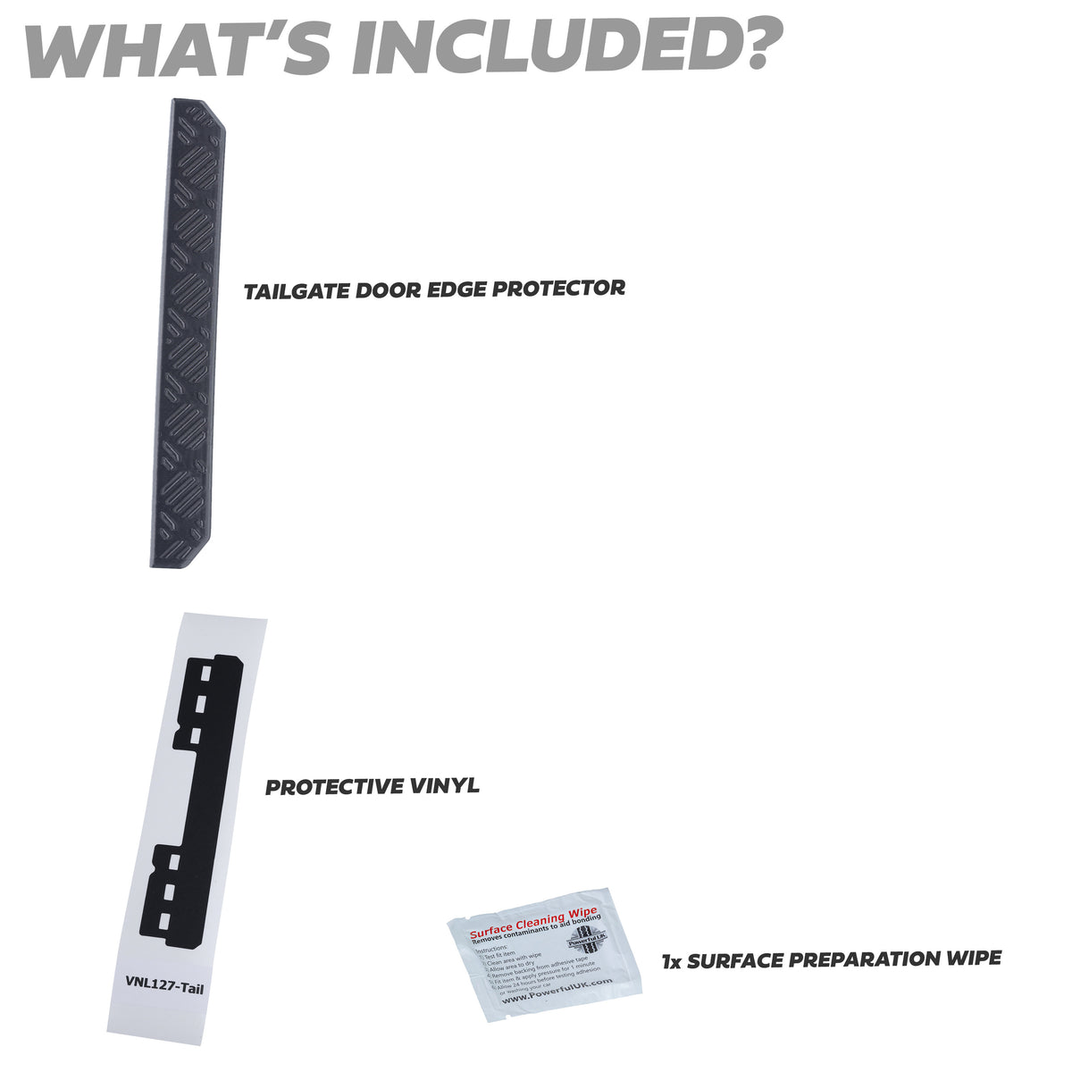 Tailgate Door Edge Protection Strip for Land Rover Defender L663 90/110/130 - Chequer Pattern