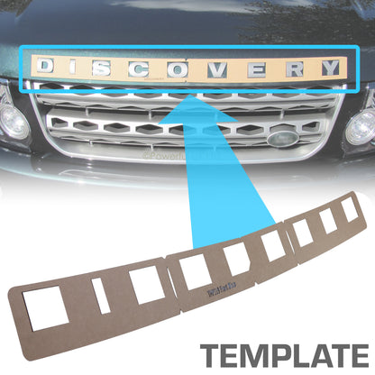 DISCOVERY Front Lettering Template for Land Rover Discovery 3/4