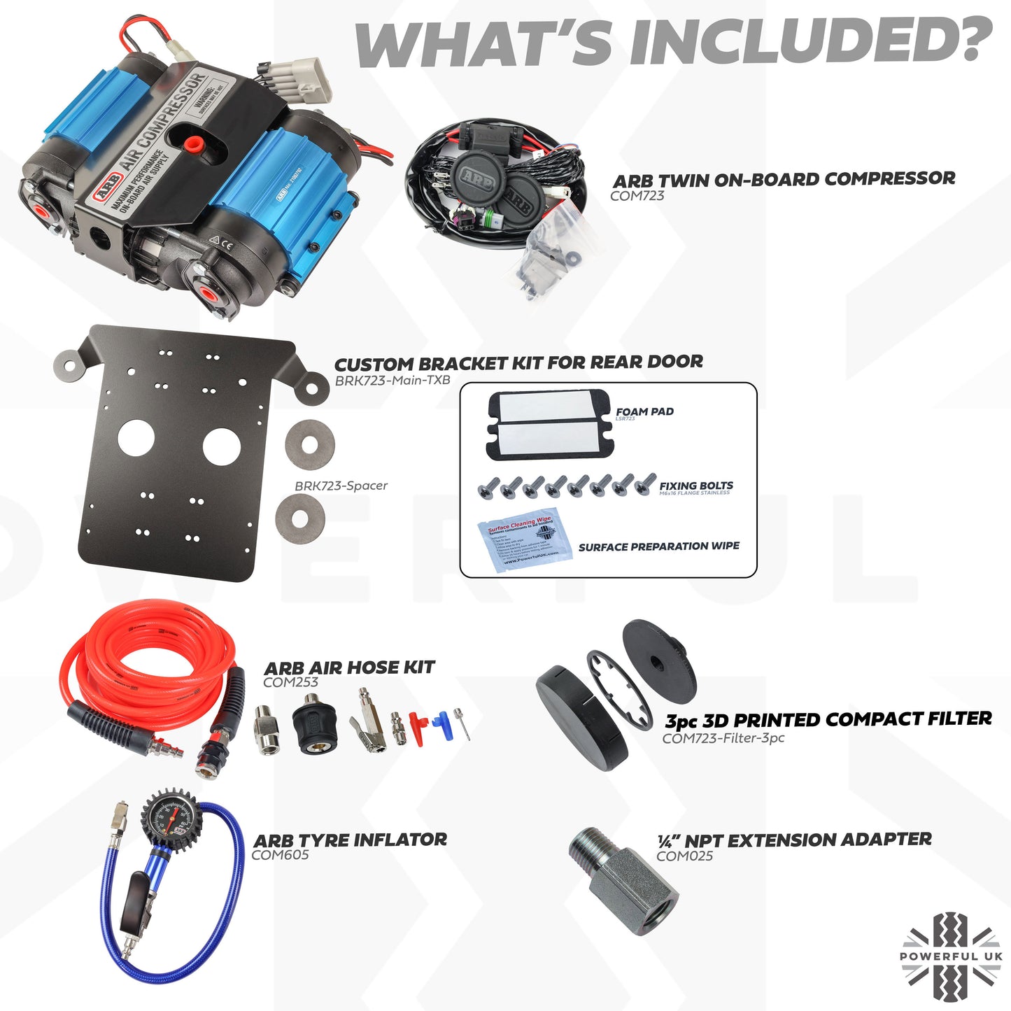 ARB Compressor + Custom Mount + Accessories for Land Rover Defender L663