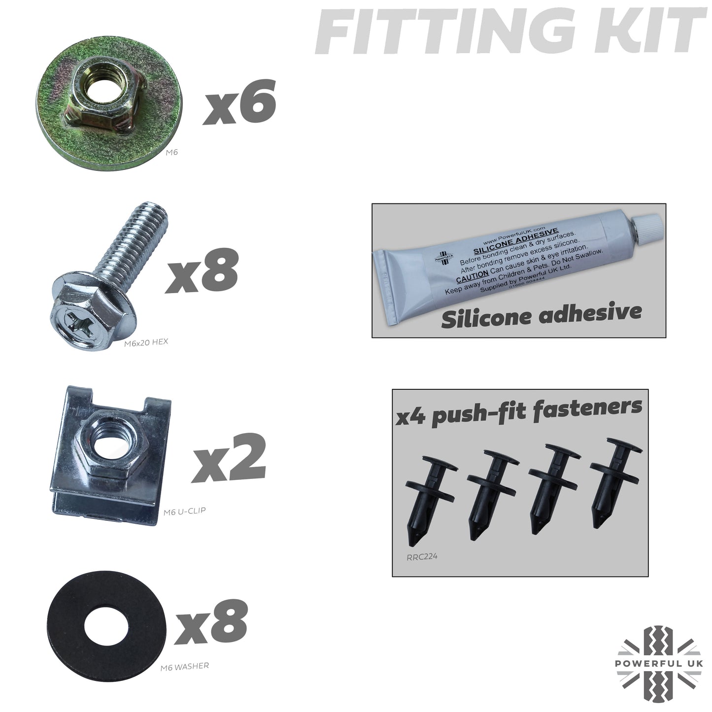 Front & Rear Mudflap Kit for Range Rover Sport L494 WITHOUT Side Steps