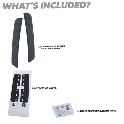 2pc Front Door Edge Protection Strips for Land Rover Defender L663 110/130