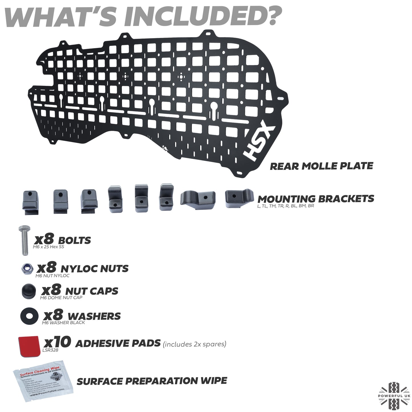 Rear Door Interior Molle Plate for Land Rover Defender L663