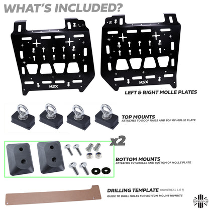 Molle Plate Kit - Mix Design - PAIR - for Land Rover Discovery 3/4