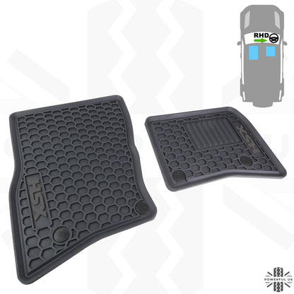 Rubber Floor Mat 2pc Set - Front Mats Only - for Land Rover Defender L663 - RHD