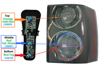 Diadem Orange Indicator Bulbs for Range Rover L322 (Pair) 2005-09
