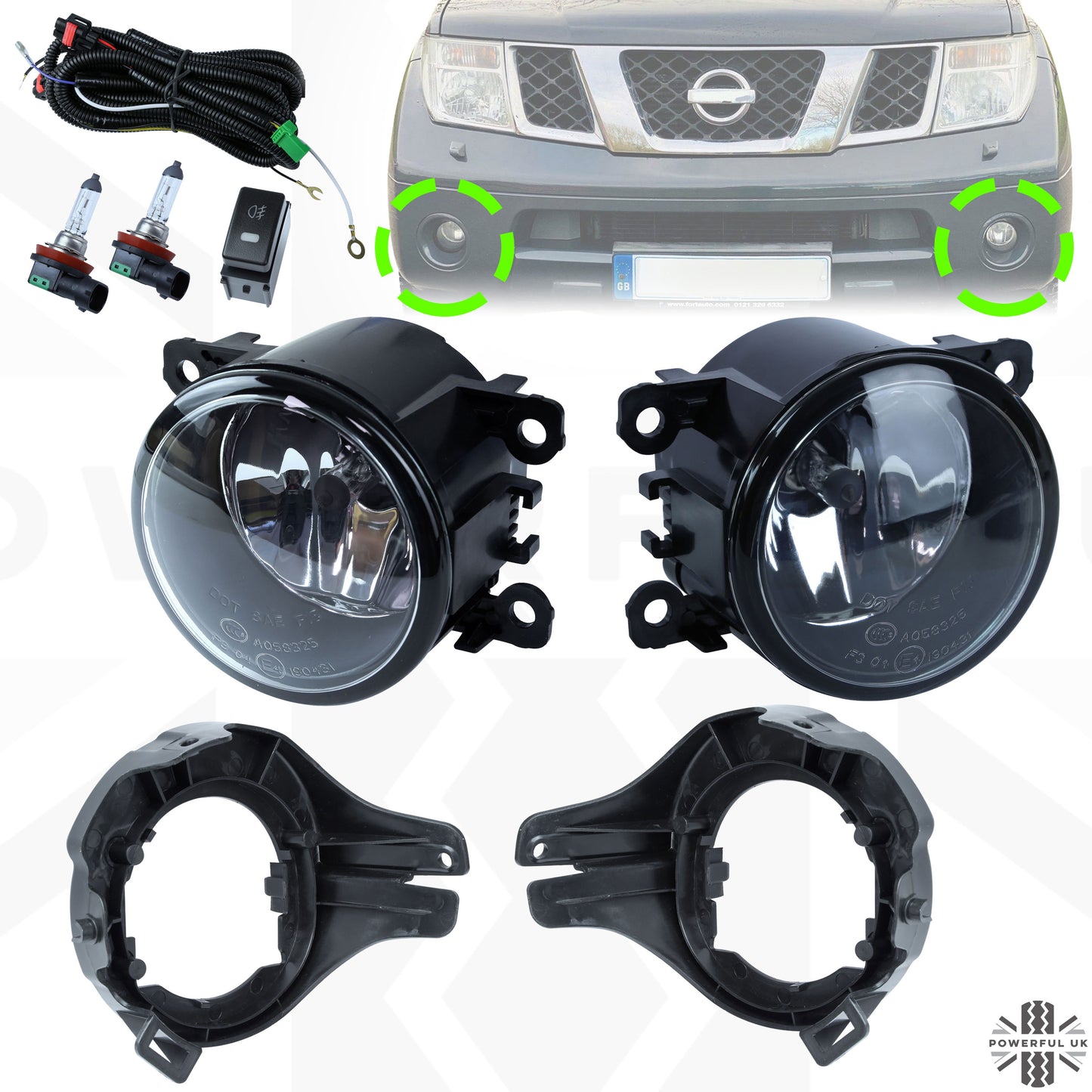 Fog Lamp Kit for Nissan Navara D40 (2005-15)