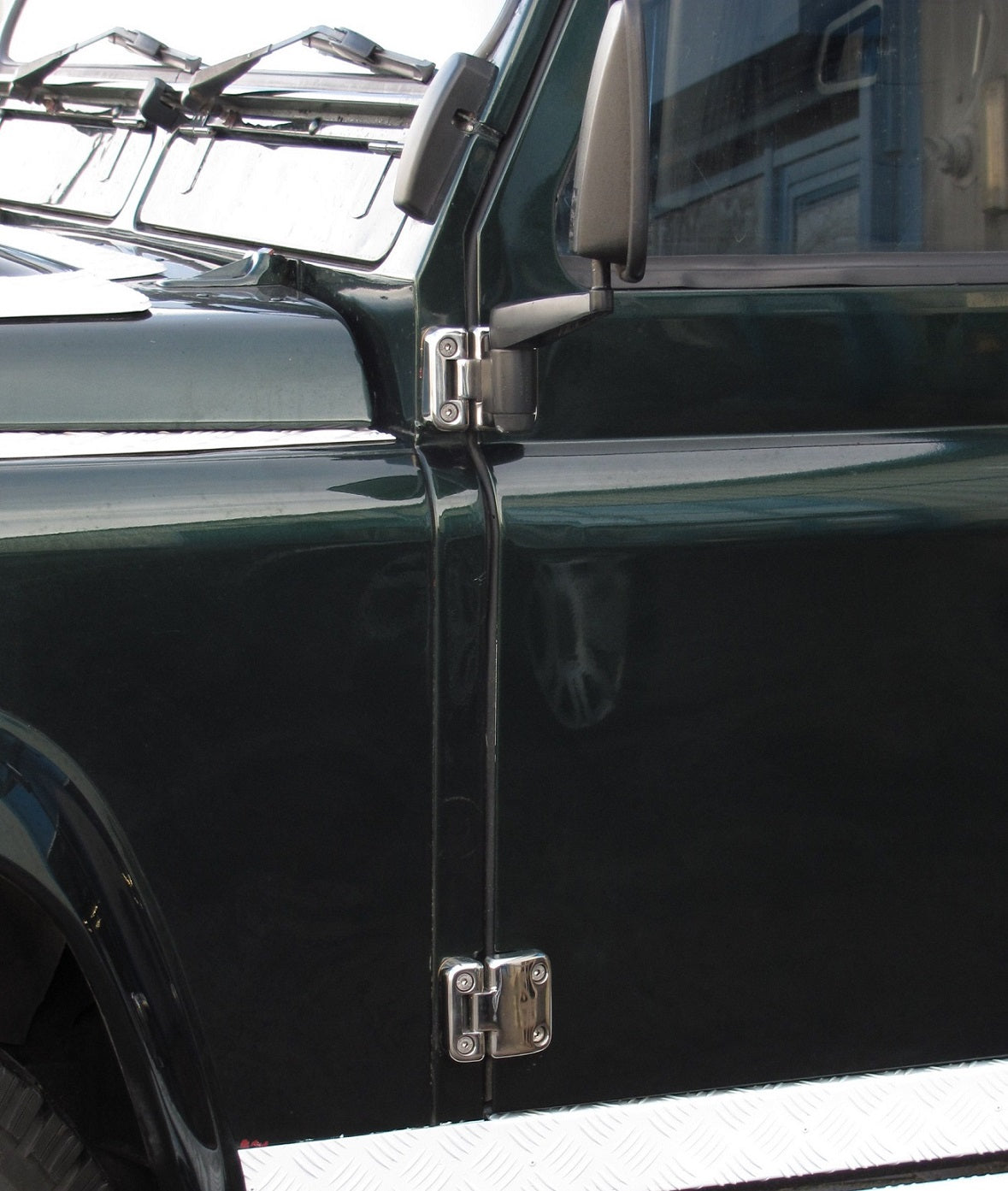 Door Hinge Kit - Polished Stainless Steel - 4 Door - for Land Rover Defender