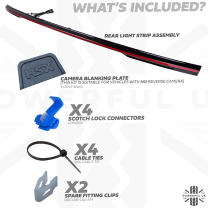 Rear Tailgate LED Lightbar for Range Rover Sport L494 WITHOUT reverse camera - RED Lens