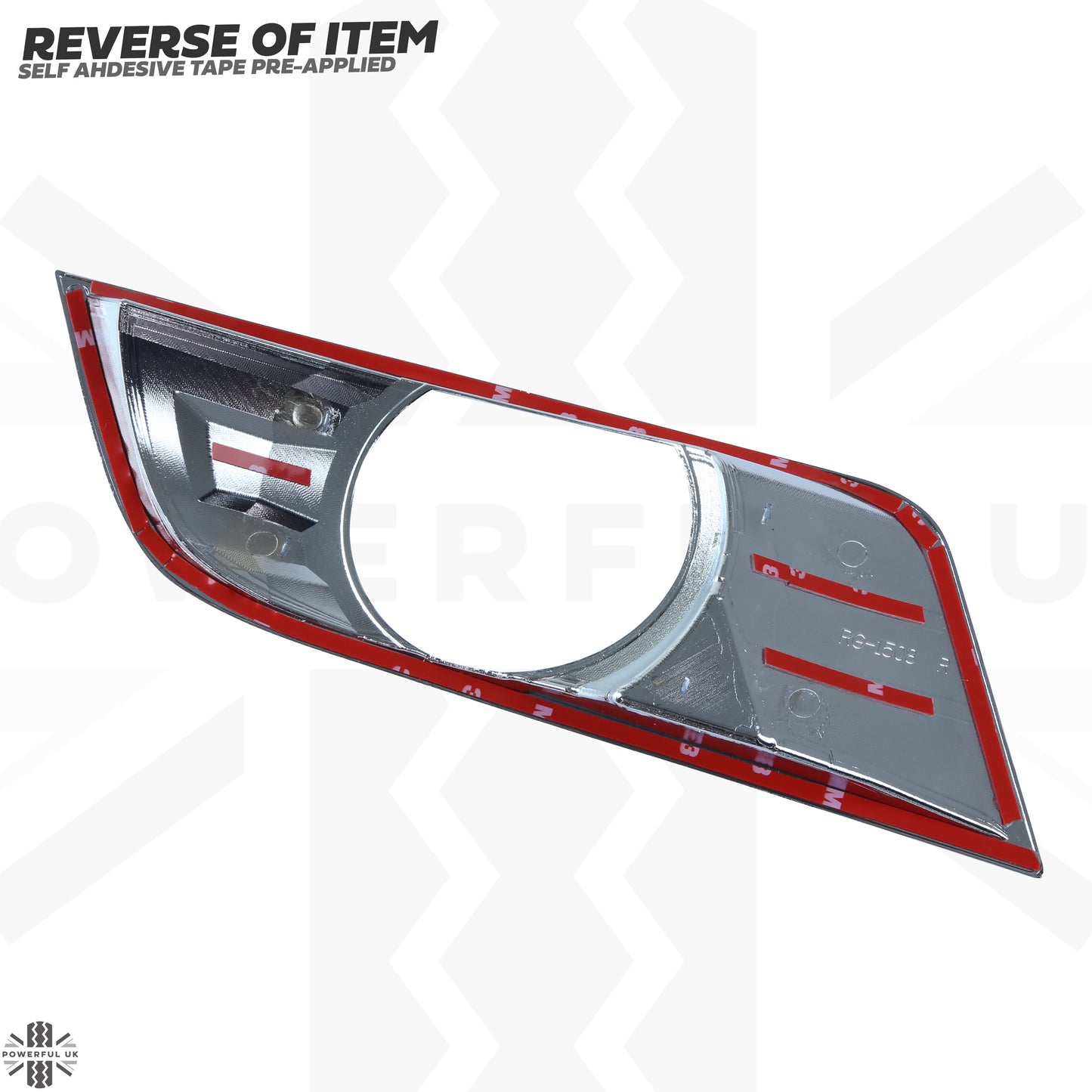 Fog Light Surround Covers in Chrome for Ford Ranger T7 2016-19 (XLT & Limited models)