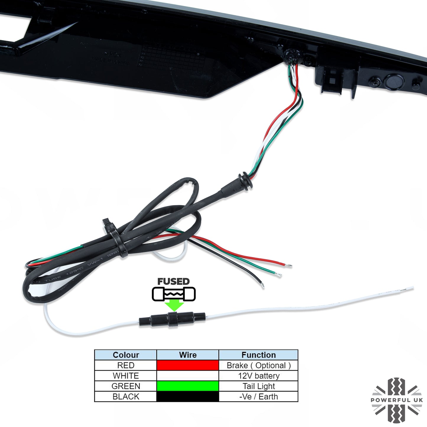 Rear Tailgate LED Lightbar for Range Rover Sport L494 WITH reverse camera - RED Lens