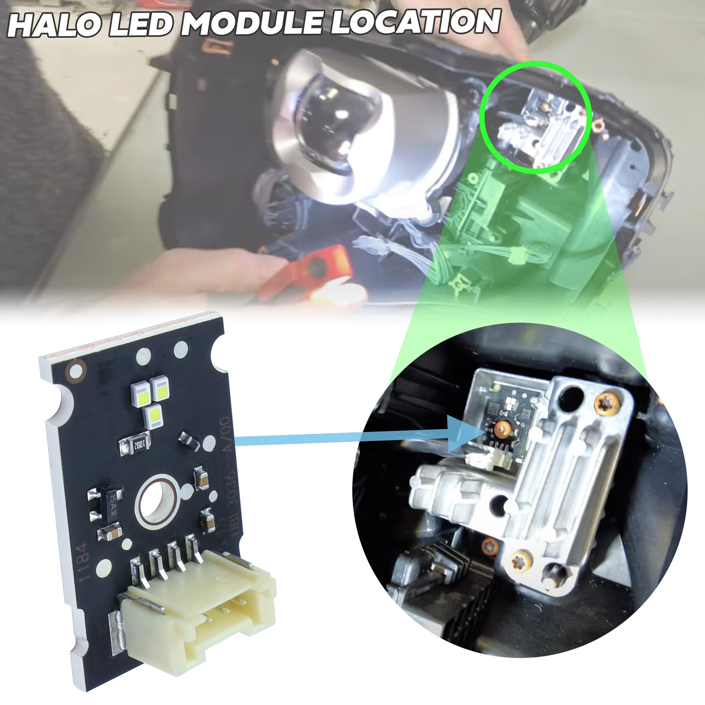 Headlight Signature Halo LED Module for Land Rover Defender L663