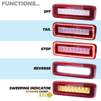 LED stop/tail/indicator/reverse Kit for Land Rover Defender L663 - Red Lens