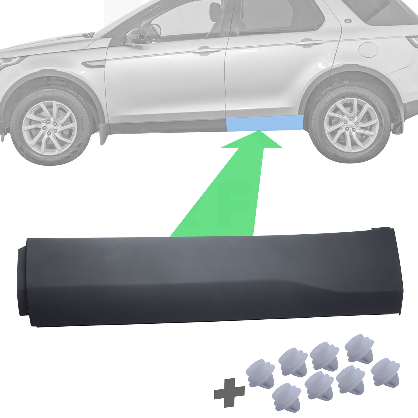 Standard Lower Door Moulding for Land Rover Discovery Sport 2015-19 - Left Rear