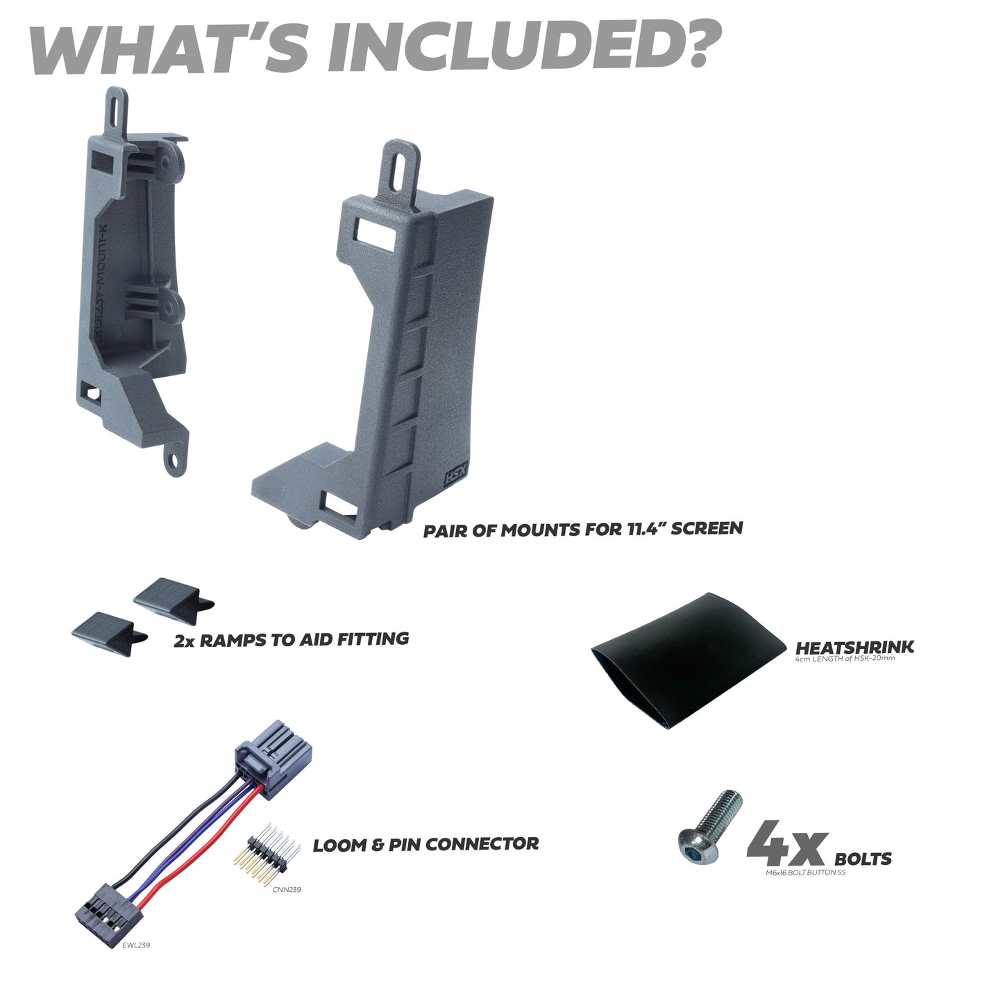 10" to 11.4" Infotainment Screen Kit for Land Rover Defender L663 (Brackets + Wiring Loom)
