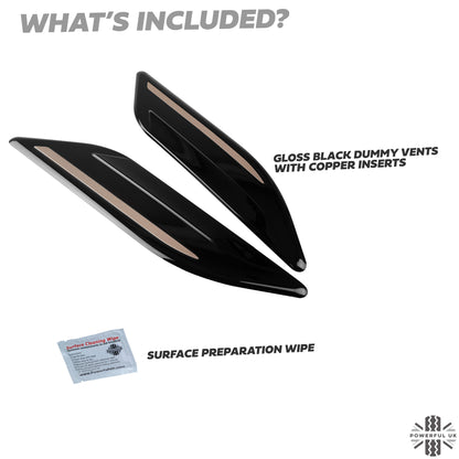 Dummy Bonnet Vents 'Black & Copper' for Range Rover Velar