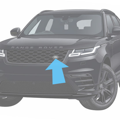 Genuine Front Grille Badge - Green & Silver - for Range Rover Velar
