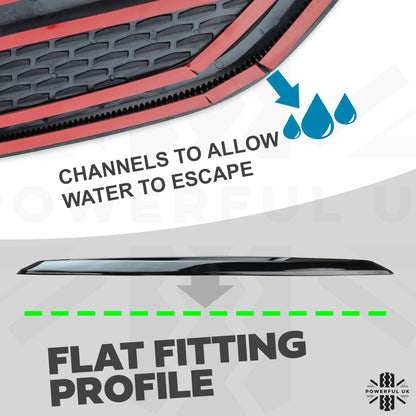 Dummy Bonnet Vents (Flat Type) - Pair- Gloss Black