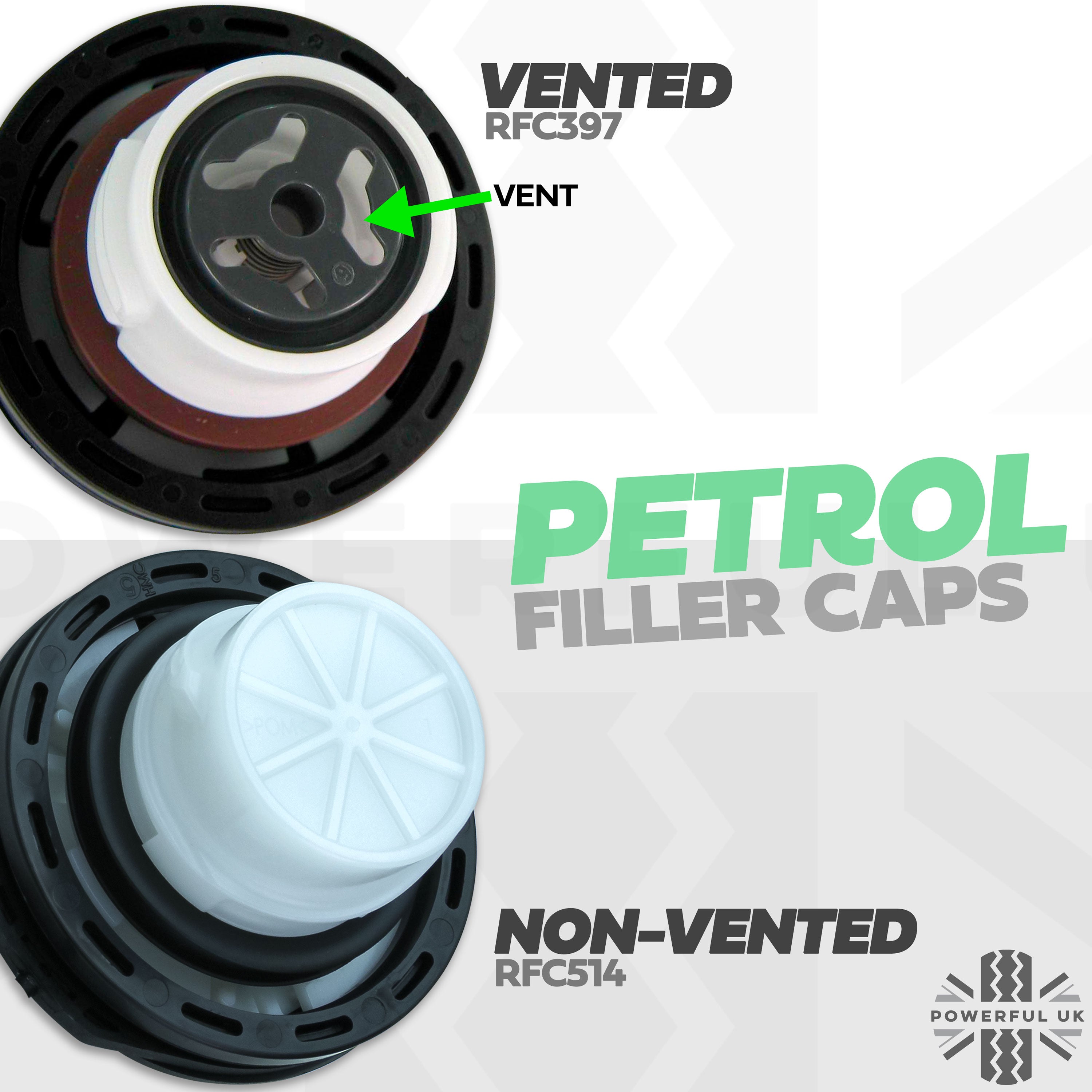 福フク Replacement NON-VENTED Filler Cap - Genuine - Petrol - for Jaguar