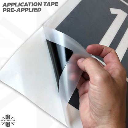 Side Panel Decal Kit - 'Union Jack Flag' - Matte Black for Land Rover Defender L663(90)