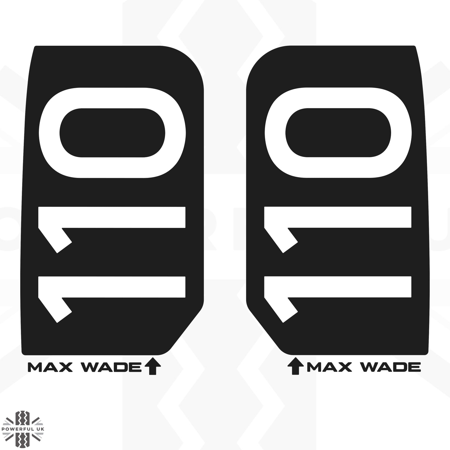 Door/Side Vent Decal Kit - '110' - Matte Black for Land Rover Defender L663