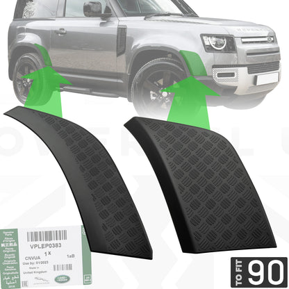 Chequer Plate Wheel Arch Trim Kit - Genuine - for Land Rover Defender L663 (90 model)