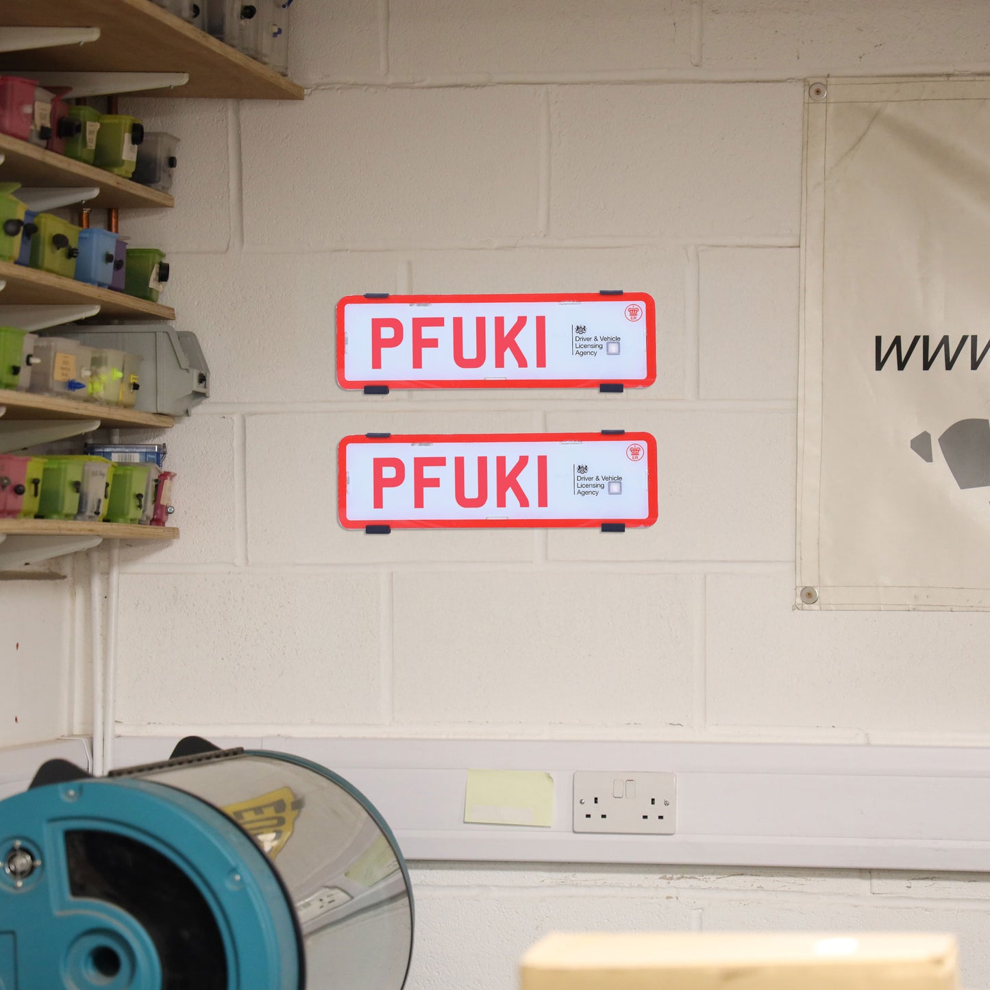 2x Surface Mount Number Plate Holders - UK Trade Plate