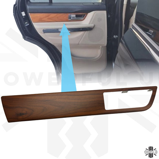 Rear Left Door Card Insert for Range Rover Sport 2010-13 - Walnut