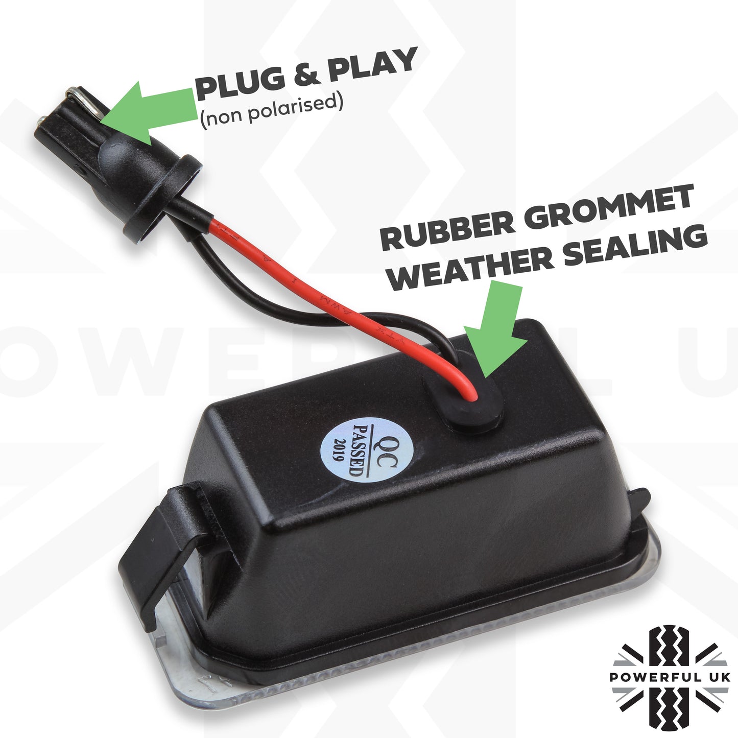 Rear Bumper LED Number Plate Lights for Ford Ranger (2012 on)