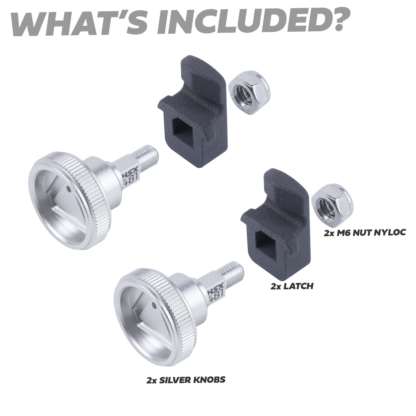 Warning Triangle Hatch Knobs for Land Rover Defender L663 - Silver
