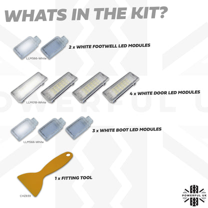 White LED Interior Light kit for Range Rover Sport L494