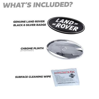 Black & Silver Badge on Chrome Plinth for Range Rover Sport L320