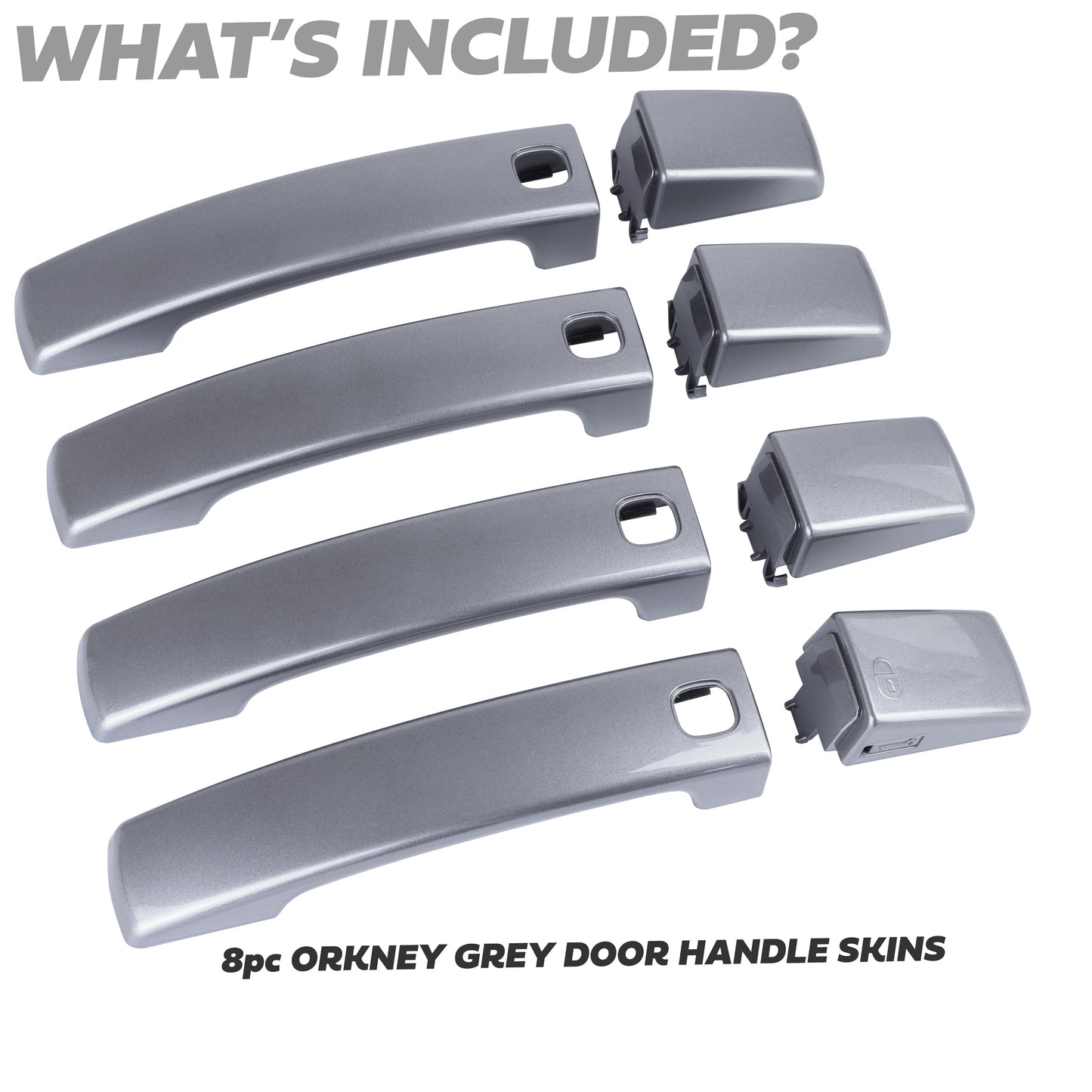 Door Handle 'Skins' for Range Rover Sport L320 2010-13 (with hole for button)  - Orkney Grey
