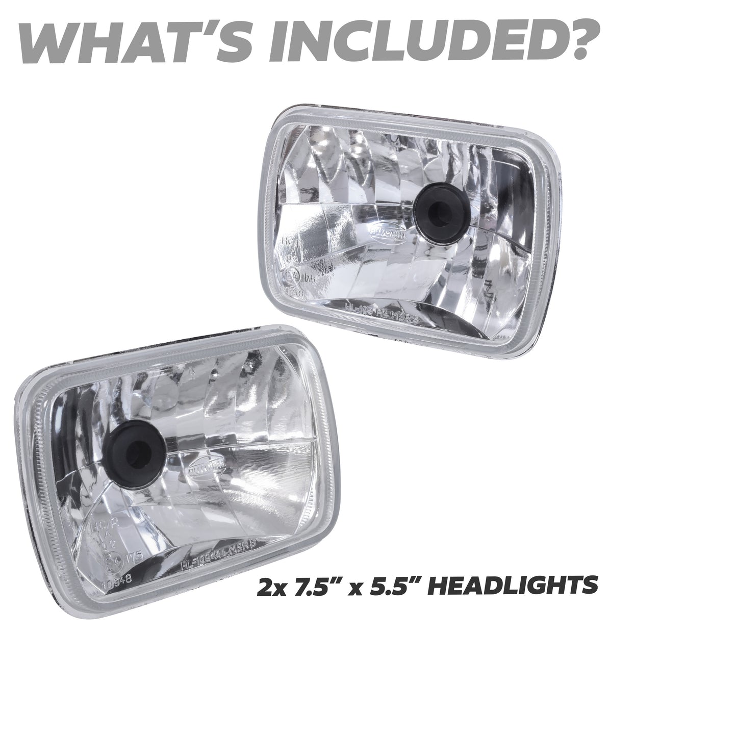 Crystal Headlight Upgrade (Pair) with E Mark - RHD - Toyota Hilux Mk4