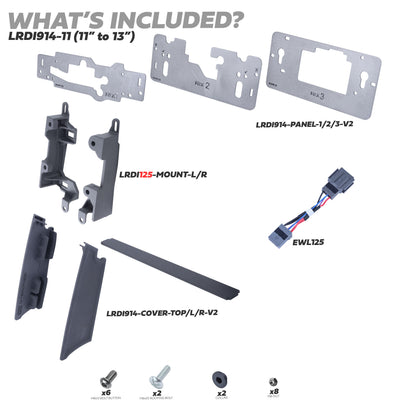 11.4" to 13.1" Infotainment Screen Kit for Land Rover Defender L663 (Brackets + Wiring Loom)