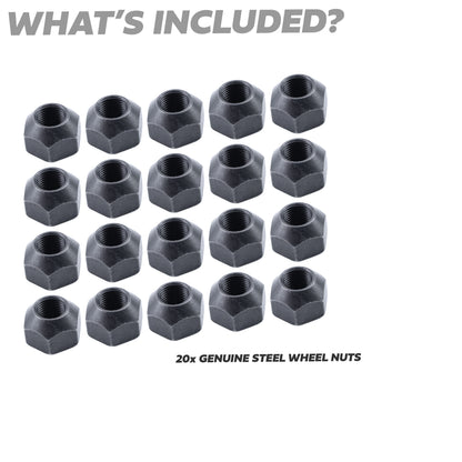 Genuine Steel Wheel Nut - 20 pcs - for Land Rover Discovery 1