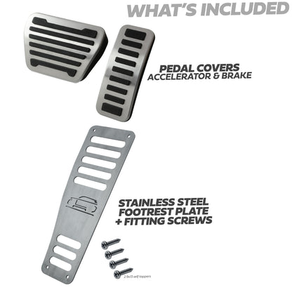 3pc Foot Pedal & Footrest Kit for Range Rover L405 - Type 2