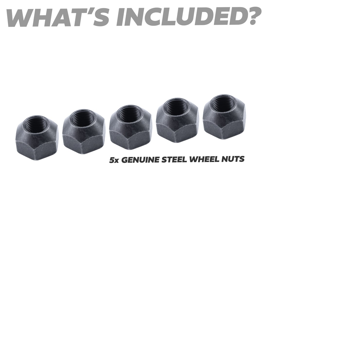 Genuine Steel Wheel Nut - 5pcs - for Land Rover Discovery 1
