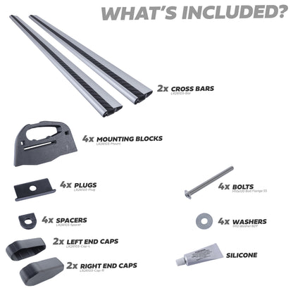 Compact Roof Rack/Cross Bar Kit for Land Rover Freelander 2