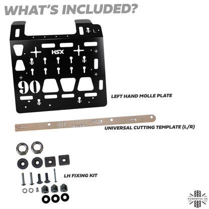 Molle Plate Kit - Black - Mix Design - LH - for Land Rover Defender L663 (90 Model)