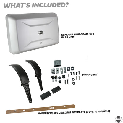 Genuine Side Mounted Box in Silver for Land Rover Defender L663 - 90 & 110