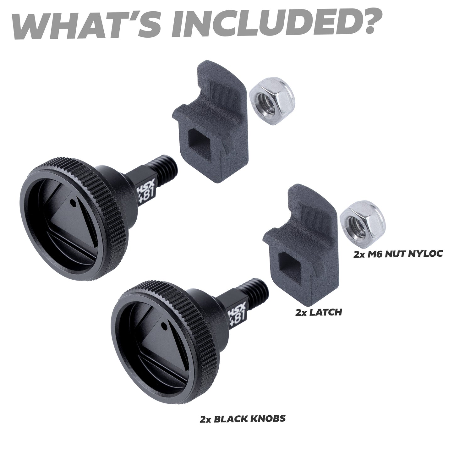 Warning Triangle Hatch Knobs for Land Rover Defender L663 - Black