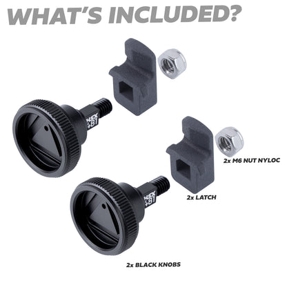Warning Triangle Hatch Knobs for Land Rover Defender L663 - Black