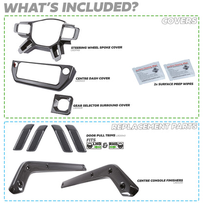 Interior Trim Kit for Land Rover Defender L663 - Carbon Fibre