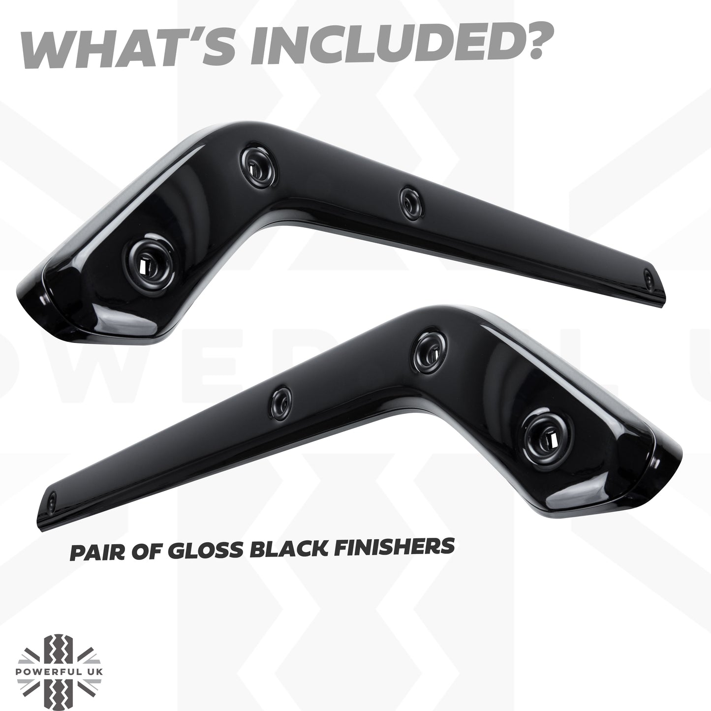 Interior Centre Console Finishers PAIR in Gloss Black for Land Rover Defender L663