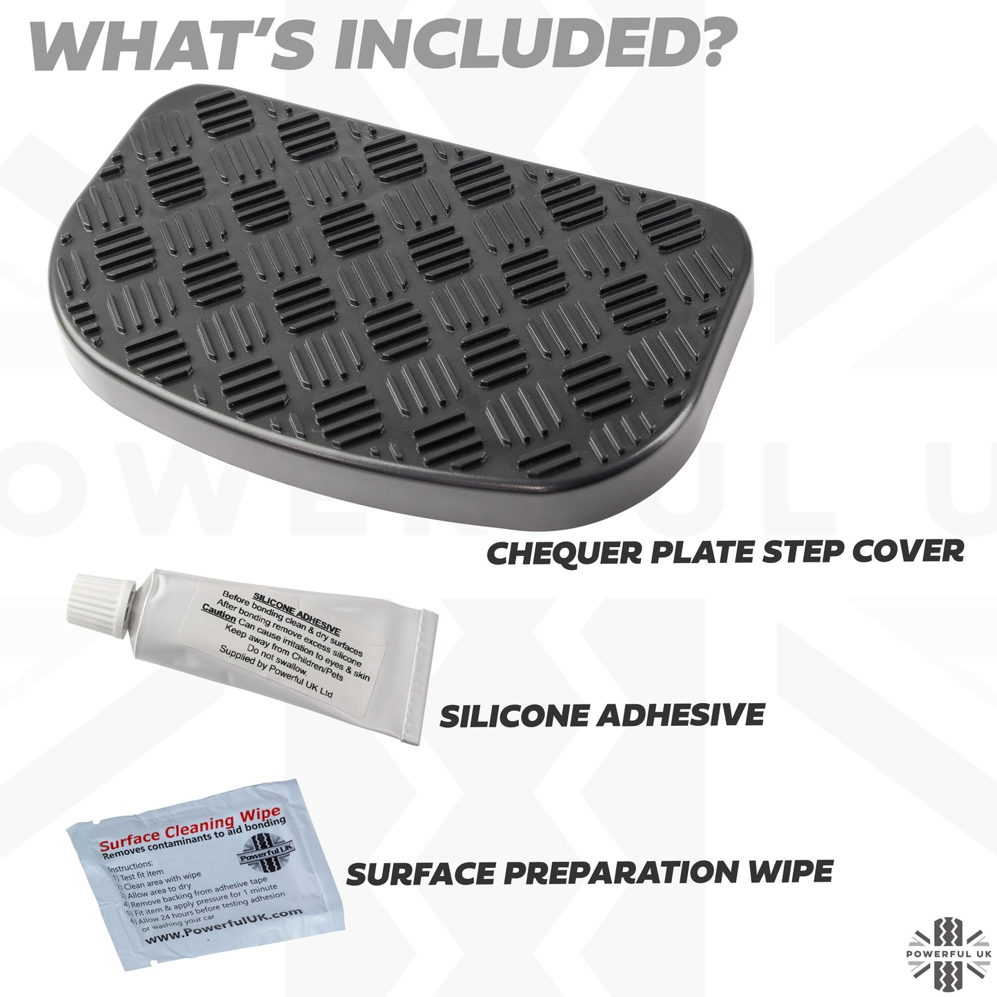 Chequer Plate COVER ONLY for Rear Step Plate for Land Rover Defender L663